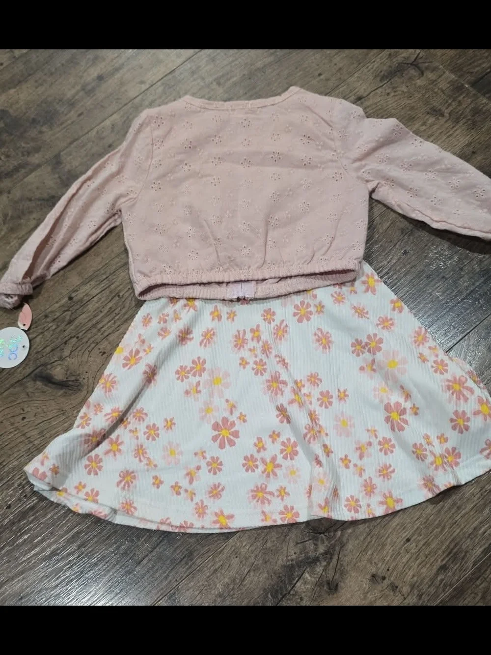 Kenzie Baby Girl Floral Dress Set with Light Pink Jacket Sz 18 Months NEW